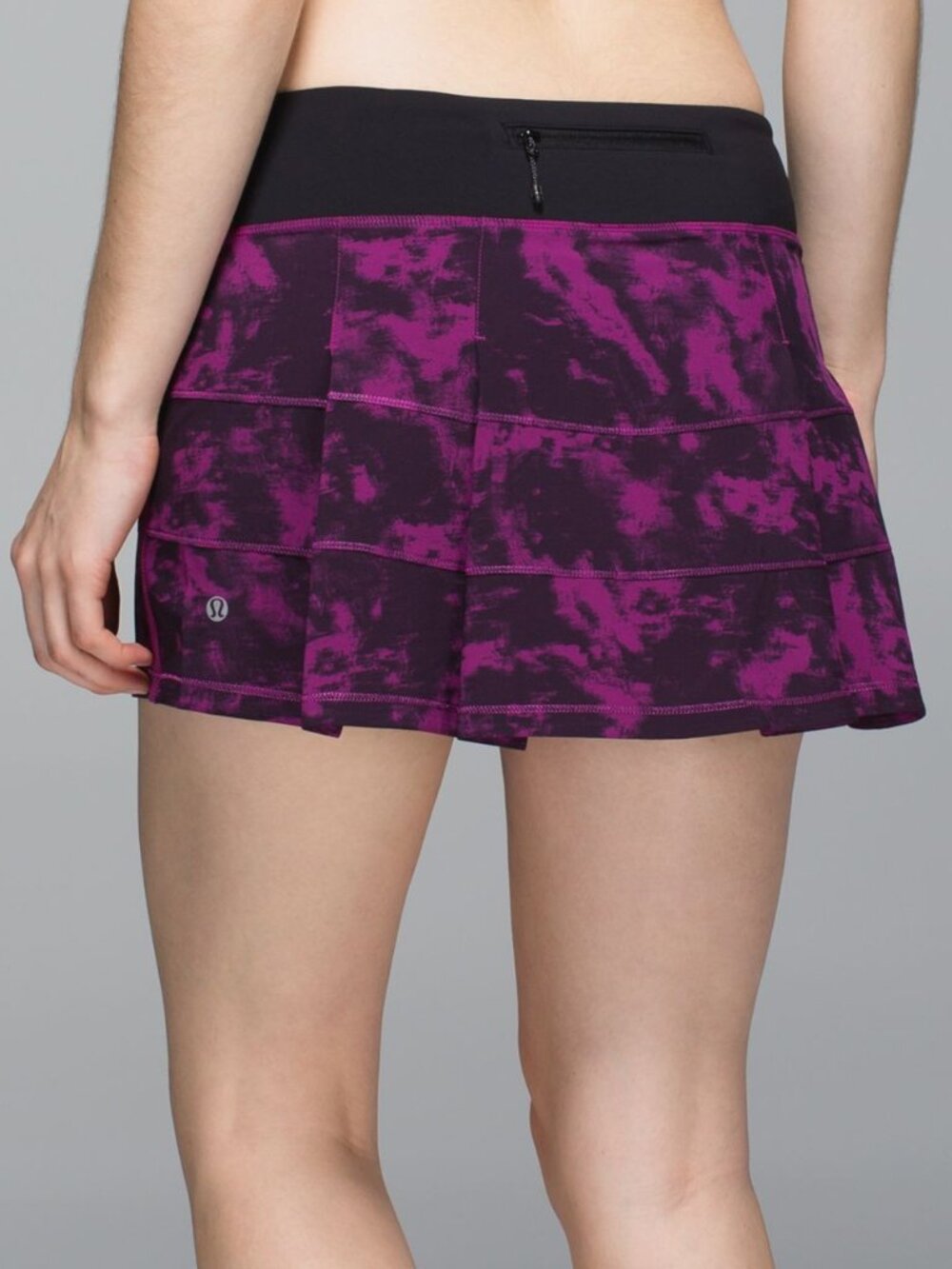 Lululemon Pace Rival Skirt II Breezie Regal Plum purple Black sz 6 tennis skort